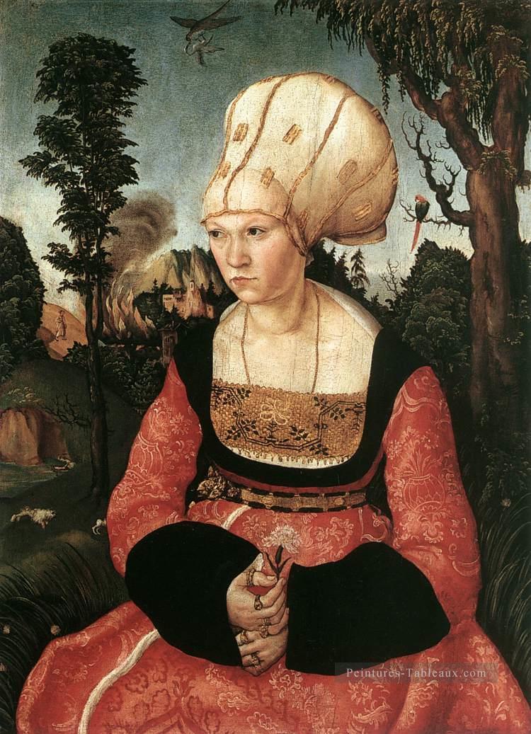 Portrait d’Anna Cuspinian Renaissance Lucas Cranach l’Ancien Peintures à l'huile